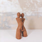 Houten beeld liefdeskoppel